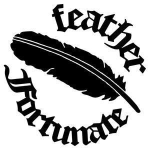 【Fortunate feather（幸運の羽GL）カッティングステッカー 2枚組 幅約16cm×高約16cm】ハンドメイド 鷲の羽モチーフ 防水転写ステッカー。