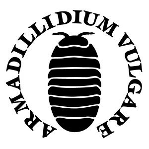 【オカダンゴムシ Ver.019 カッティングステッカー 2枚組 幅約16cm×高約15cm】だんごむしモチーフ ハン..