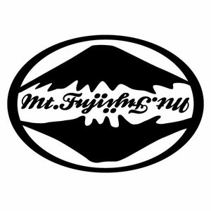 【Mt.Fuji（富士山） 湖面反射モチーフ 09 カッティングステッカー 大判Lサイズ 2枚組 幅約27cm×高約19cm】ハンドメイド 。