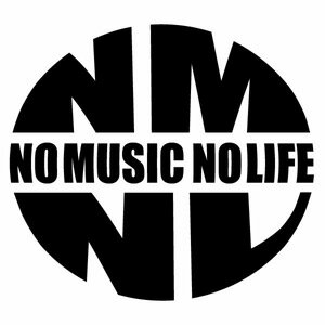 楽天ゆうせいマーケット【カッティングステッカー NO MUSIC NO LIFE ver.020 （DE） ミニサイズ 3枚組 幅約10cm×高約9.1cm】ノーミュージックノーライフ ハンドメイド デカール。