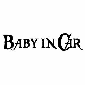 【2枚組 BABY IN CAR トレジャー Ver.218（赤ちゃんが乗ってます）カッティングステッカー 幅約19cm×高約4.2cm】ハンドメイド ベビーインカー ステッカー。