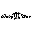 【2枚組 Baby in Car Ver.0238(赤ちゃんが乗っています) カメさん カッティングステッカー 幅約20cm×高約5.1cm】ハンドメイド ベビーインカー 車用ステッカー。