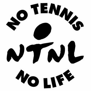 【カッティングステッカー NO TENNIS NO LIFE Ver.013(ノーテニス ノーライフ) 2枚組 幅約15cm×高約16.5cm】ハンドメイド テニス ステッカー。
