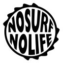 【NOSURF NOLIFE （ノーサーフノーライフ） ver.05 ミニサイズ カッティングステッカー 3枚組 幅約10.3cm×高約10.5cm】ハンドメイド デカール。