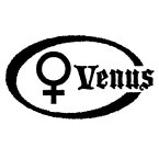 【金星記号 Venus（腐食調）Ver.007 カッティングステッカー 2枚組 幅約17.7cm×高約10cm】ハンドメイド 惑星記号ステッカー。