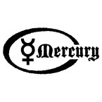 【水星記号 Mercury（腐食調）Ver.006 カッティングステッカー 大判Lサイズ 2枚組 幅約28.5cm×高約13.8cm】ハンドメイド 惑星記号ステッカー。