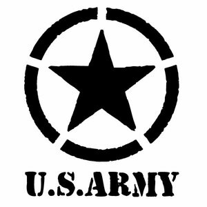 【U.S. ARMY 03 腐食バージョン（米軍モチーフ） カッティングステッカー 2枚組 幅約14.7cm×高約18cm】ハンドメイド デカール アメリカ軍 アーミー 米軍。