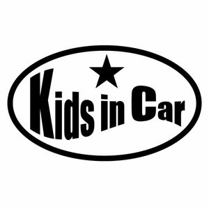 Rakuten - 【2枚組 Kids in Car Ver.82（子供が乗っています）80s系ロゴ カッティングステッカー 幅約15cm×高約9cm】ハンドメイド キッズインカー ウインドウステッカー。