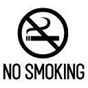 【NO SMOKING(禁煙エリア)V.003 カッティングステッカー 大判Lサイズ 2枚組 幅約27cm×高約23.9cm】ノースモーキング、ハンドメイド 禁...