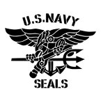 【U.S. NAVY SEALS 01（米国海軍特殊部隊モチーフ） カッティングステッカー 2枚組 幅約19cm×高約15.5cm】ハンドメイド デカール アメリカ軍 アーミー 米軍。