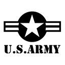 【U.S. ARMY 01 （米軍モチーフ） カッティングステッカー 2枚組 幅約20cm×高約14.6cm】ハンドメイド デカール アメリカ軍 アーミー 米軍。