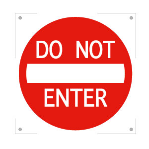 【アメリカの片面サインパネル DO NOT ENTER 立入り禁止 高さ25cm×横25cm】ドゥノットエンター、sign、ハンドメイド、米国 立入り禁止 入るな Do Not Enter 道路標識