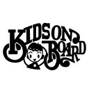 【2枚組 KIDS ON BOARD Ver.50(子供が乗っています) カッティングステッカー 幅約21cm×高約12cm】ハンドメイド キッズインカー ウインドウステッカー。(2)