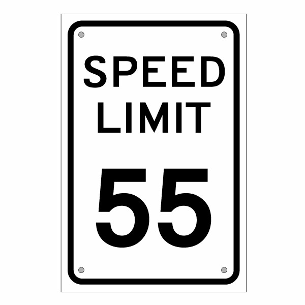 【アメリカの道路標識 SPEED LIMIT スピードリミット 片面サインパネル 幅約20cm×高さ約30cm（55・45・10マイル表示から選べる）】ハンドメイド、米国 Speed Limt 道路標識 制限速度
