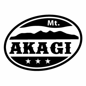 【Mt. AKAGI（赤城山） カッティングステッカー 3枚組 幅約14cm×高約10cm】ハンドメイド 。