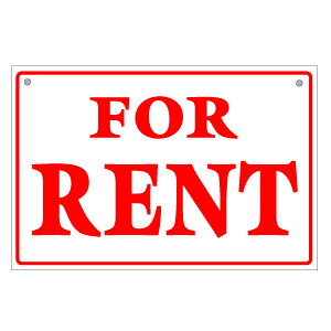 Rakuten - 【FOR RENT 片面パネル看板・サイズ：幅約30×高約20cm・ガリア 空き室あり 空きあり】貸家や貸ロッカー等に、ハンドメイド 英語看板