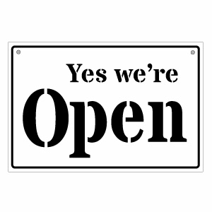 【オープンクローズ両面パネル看板・大判Lサイズ：幅約45×高約30cm・DSBステンシル OPEN CLOSED】ミリ..