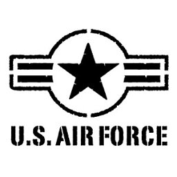 【U.S. AIR FORCE 086 UFF（腐食調）カッティングステッカー ミニサイズ 3枚組 幅約11.5cm×高約8.4cm】ハンドメイド デカール ミリタリーステッカー。