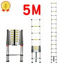 S はしご 5m 5.0m 500cm ランキング1位獲得 5.4mより短い伸縮 ハシゴ アルミ スーパーラダー 5mはしご 伸縮はしご5m 脚立1年保証 多関...