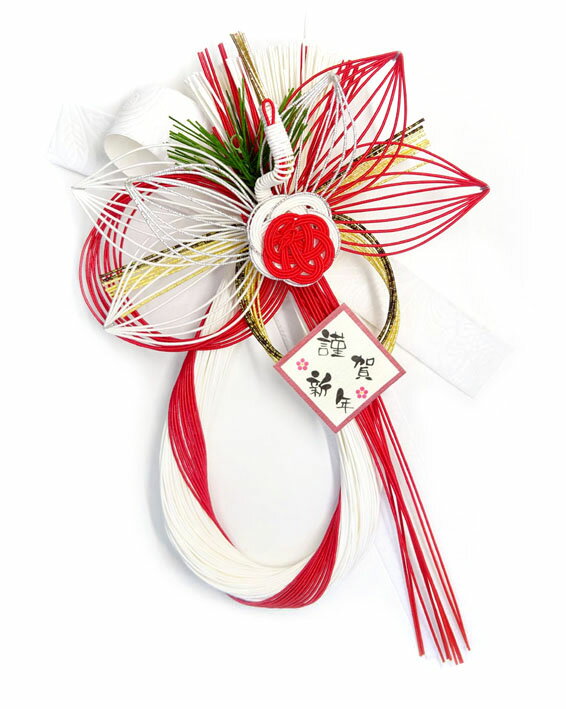 MIZUHIKI　KAZARI　真鶴の舞【お正月飾り】【国産・日本製】【正月飾り 玄関】【正月飾り　おしゃれ】【正月飾り モダン】【しめ飾り　リース型】