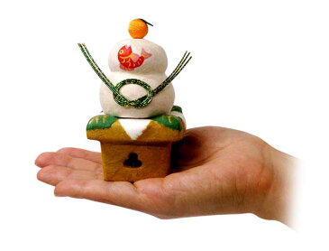 ちぎり和紙 鏡餅(小)【リュウコドウ】【陶器】【国産・日本製】【正月飾り】【迎春】