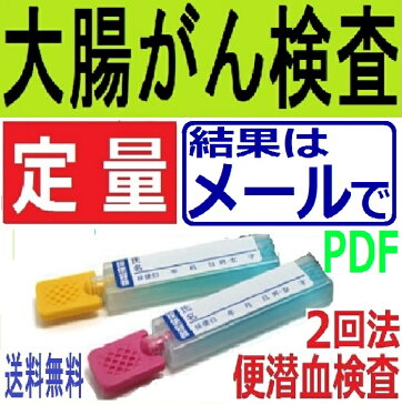 【定量型・メール】郵送大腸がん検査(便潜血検査・2日法)　自宅で簡単・大腸がん健診・翌日配送地域拡大・結果もメールで迅速