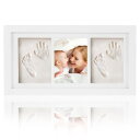 フォトフレーム 置き掛け兼用 安全 赤ちゃん 出産祝い 内祝い ベビー記念品 手形 赤ちゃん 手形 足形フレームベビー フォト フレーム 2枚写真立て 赤ちゃん手形記念品 成長記録 ホワイト 白