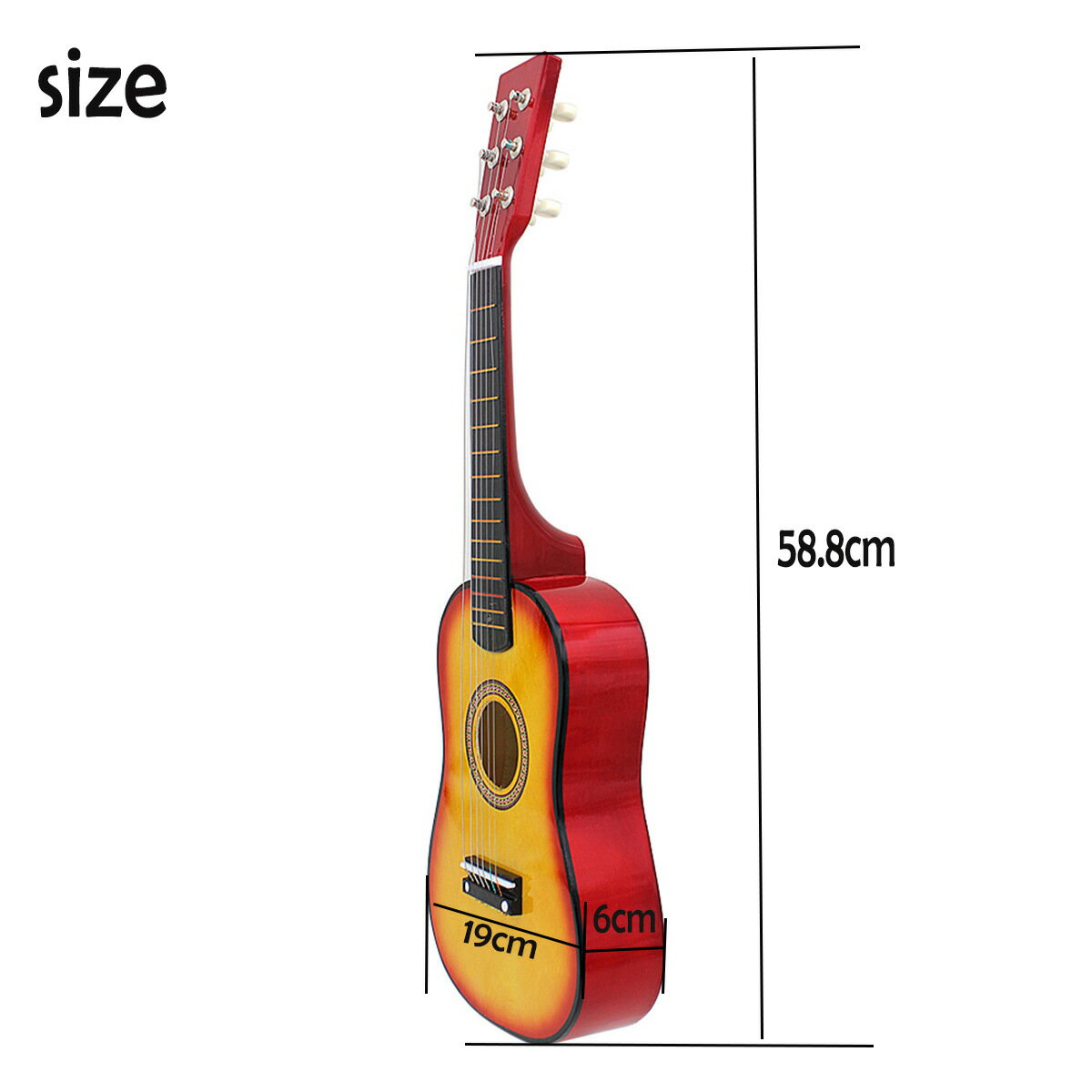 子供用 ギター 23インチ 子供用 アコースティック おもちゃ 木製カラーギ ター楽器用 多色 プレゼント 新品 2