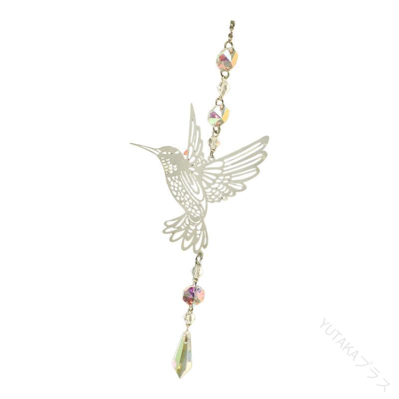 ウィンドウペンダントハチドリメタルクラフトギフトかわいいアート動物ペンダント装飾 繊細な手作りデ..