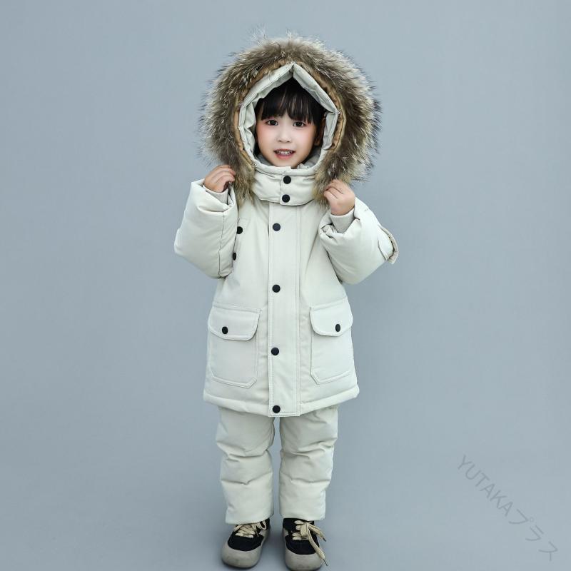 あったか 防寒 撥水 アウター キッズ 冬服 ベビー用 オーバーオール フード付き ジャケット 幼児 防寒 セット 冬用 2点セット 保温性 抜群 男女兼用 キッズウェア 厚手 コート フード 脱着可能 子供用 防寒着 おしゃれ キッズ ファッション