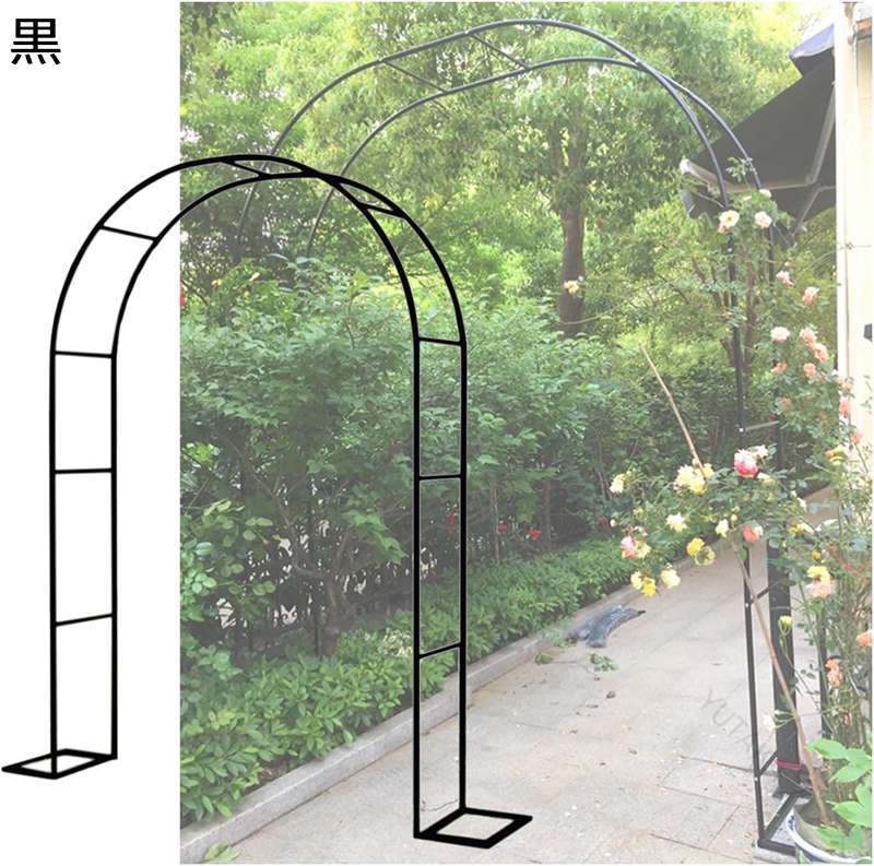 バラ アーチ ローズアーチ 錆びない フラワーアーチ 高さ220cm 230cm 240cm ガーデンアーチ 植物サポー..