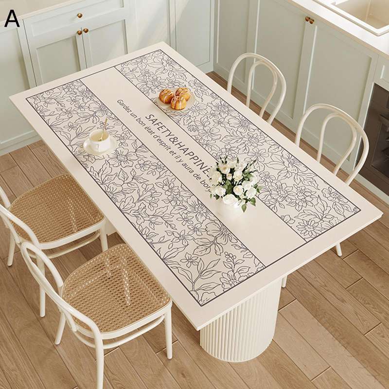 テーブルクロス PU 花柄 プリント 花飾り 長方形 デスクマット モダン ins風 可愛い センターテーブル 80*120cm お誕生日 ヴィンテージ 装飾品 飾り物 リビング ホーム 防ダニ 防滑 汚れ防止 高耐久性 おしゃれインテリアに最適な多機能テーブルカバー