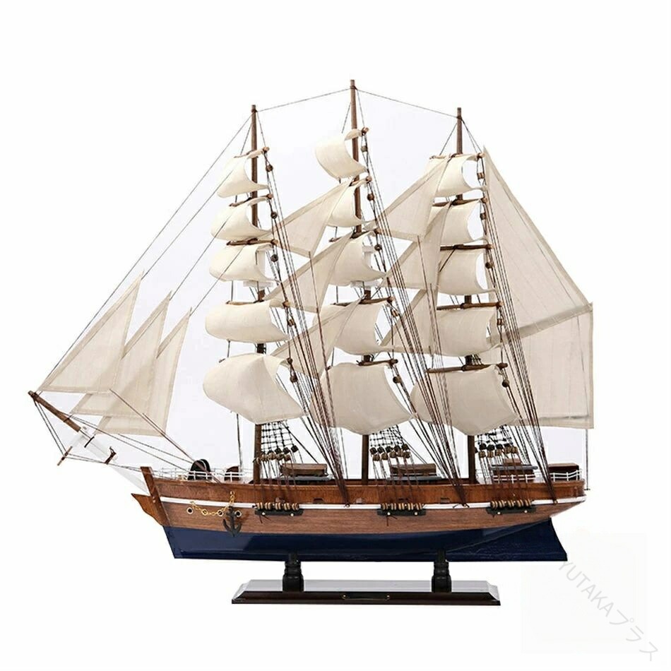 帆船模型 完成品 木製帆船模型 置物 マツ材製 船 木製工芸品 装飾贈答品 家装オフィス置物 工芸船 手工..