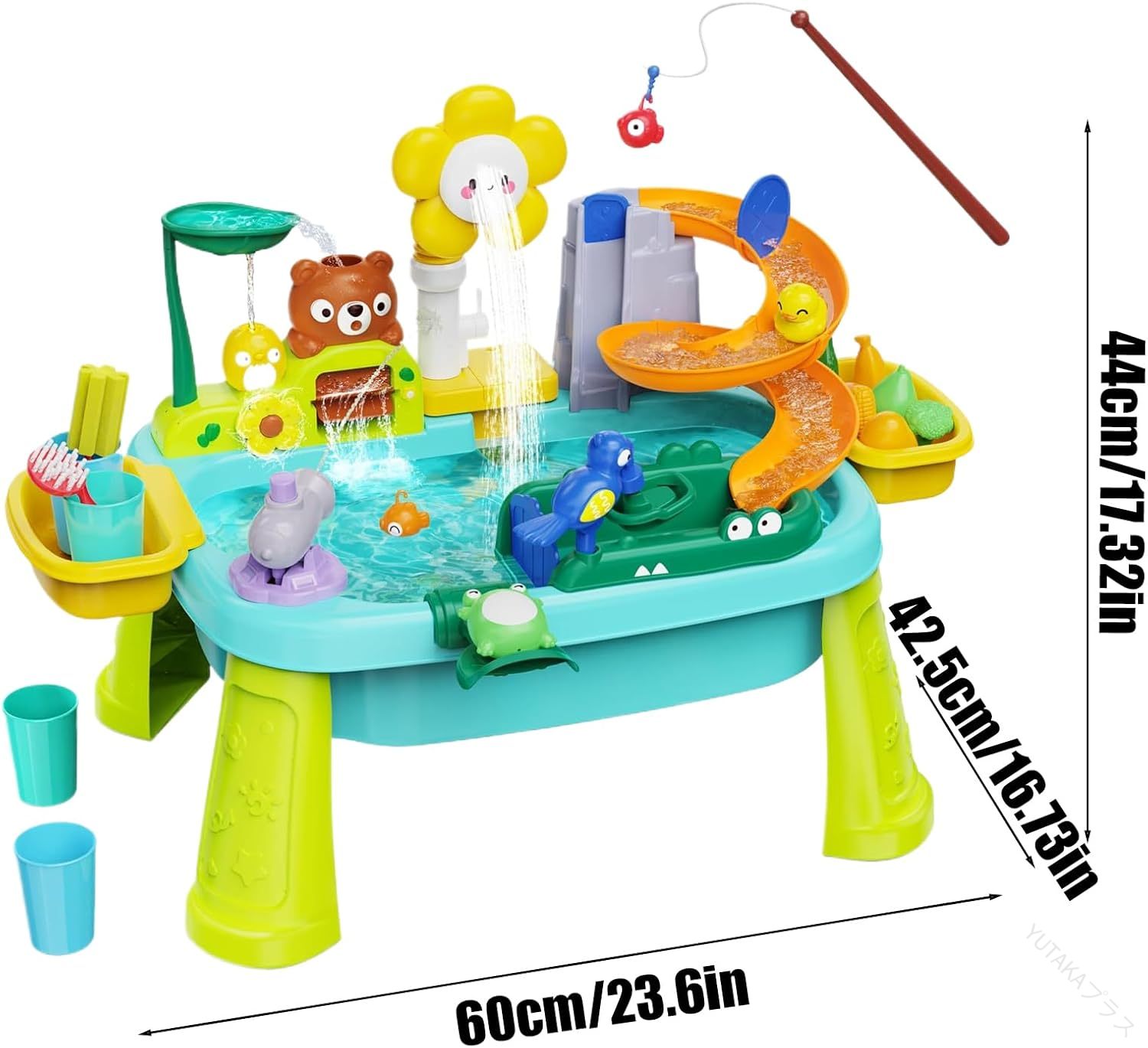 ウォーターテーブル ウォーターおもちゃ 子供 玩具 砂場セット 水遊び 砂遊び 室内 屋外 感覚玩具 親子 幼児 子ども キッズ ビーチおもちゃ プール ピクニック ガーデン 裏庭 公園 家庭 学校 保育園 遊具 アウトドア 遊び場 安全設計で長時間楽しめる水遊びセット