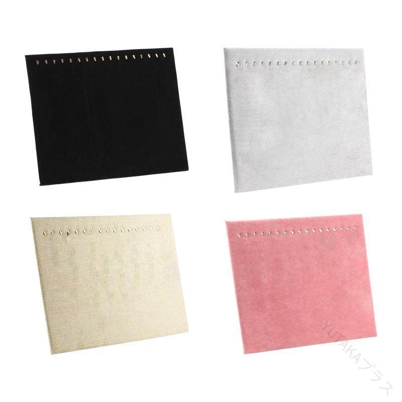 17個のフックネックレスディスプレイスタンド アンクレットペンダント用自立型ホルダーパッド アクセサ..