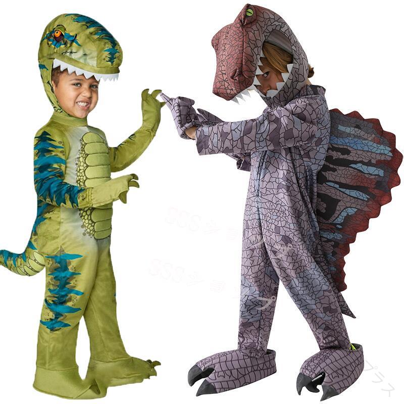 ハロウィン衣装 恐竜 着ぐるみ スピノモン トリケラトプス 恐竜仮装 キッズコスプレ 子供用動物服 サン..