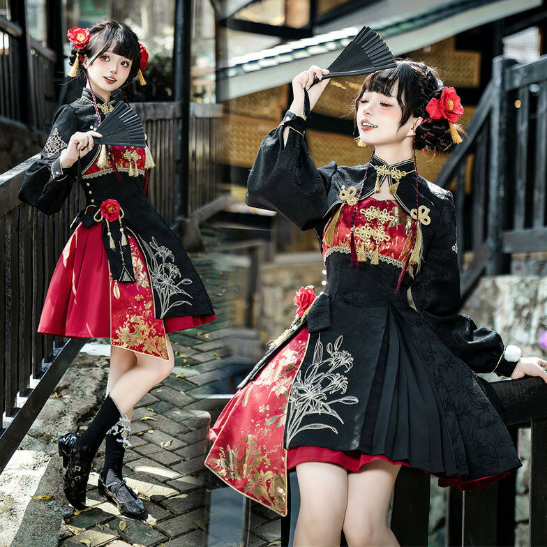 フルセット ワンピース 長袖あり ホワイト 白 ブルー 膝丈 レディース エポレット 女の子 膝丈ワンピー..