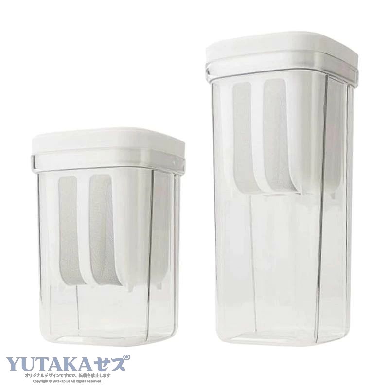 説明: 仕様: 素材:PET サイズチャート: 1300ml:11cmx11cmx16cm/4.33インチx4.33インチx6.30インチ2000ml:11cmx11cmx25cm/4.33インチx4.33インチx9.84インチ パッケージに含まれるもの: ヨーグルトストレーナー1個 注意: 手動測定とモニターの違いにより、若干の誤差が生じる場合があります。※本製品は、電波法令で定められている技術基準に適合していることを証明する技適マークが貼付されていない無線機器であり、日本国内で使用する場合は、電波法違反になる恐れがございます.ご使用の際には、十分ご注意下さいますようお願いいたします.
