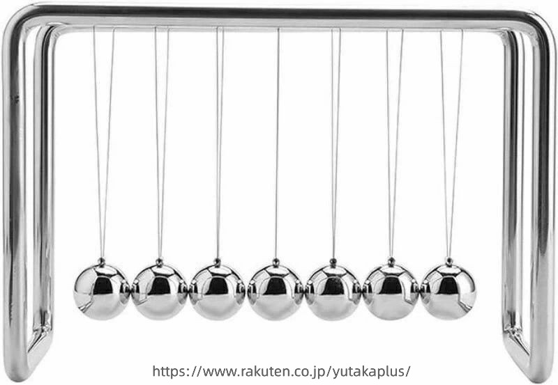 ニュートンのゆりかご 18x9x13cm バランスボール 振り子 ゆりかご ストレス減らす 教育玩具 実験キット 卓上 フレーム バランス ボール インテリア 家の装飾 科学物理ガジェット用のスイング キネティック ボール モーション トイ