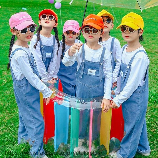Rakuten - ダンス衣装 サロペット パンツ 男の子 女の子 デニムパンツ オーバーオール 子供服 白Tシャツ 男女兼用 レジャー デイリー キッズ 舞台 団体服 演出服 学生 小学校、幼稚園、クラス活動 韓国 ダンス衣装 hiphop K-pop 大人気 110 120 130 140 150 160 170 180