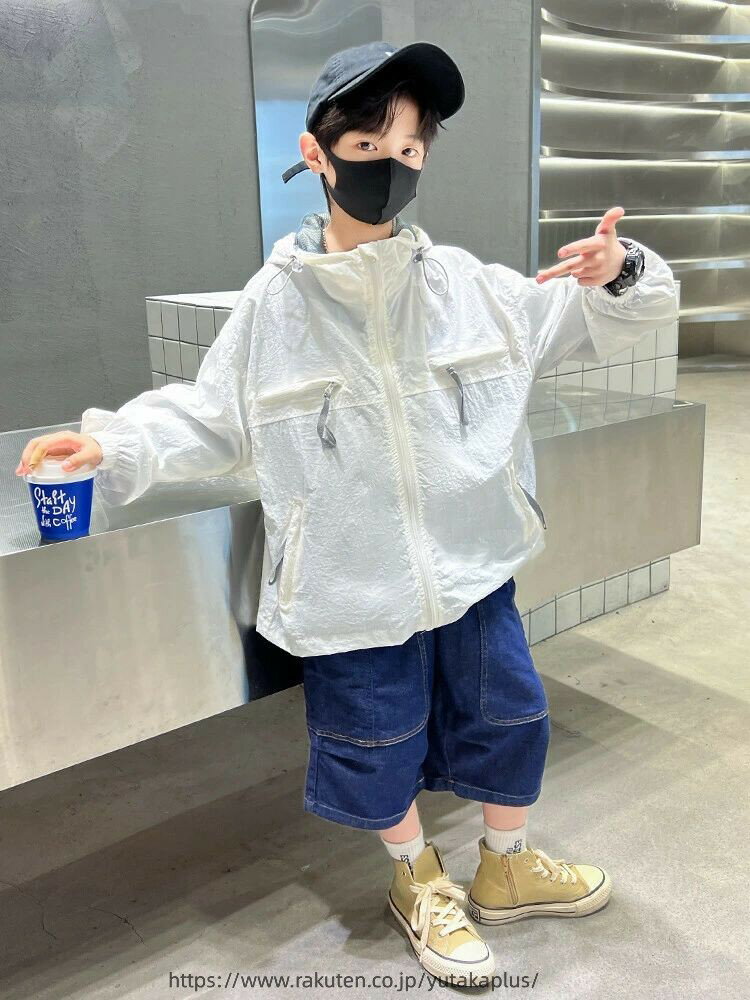 UVカット パーカー キッズ こども服 子ども服 子供服 トップス 長袖 羽織り 春 夏 裏メッシュ ジュニア 上品 UVカットパーカー 120cm 130cm 140cm 150cm 160cm 170cm 3