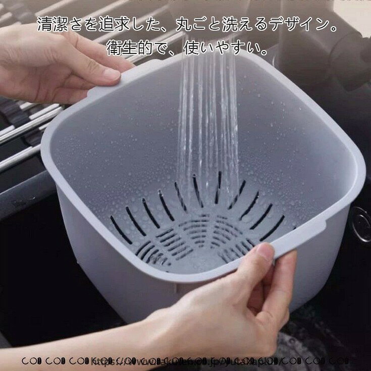 キッチンゴミ箱 卓上ゴミ箱 ダストボックス 水切り 二重構造 大容量 蓋付き 無地 北欧 便利 シンプル おしゃれ カーキ グレー ゴミ箱 ごみ箱 キッチン用品 キッチン収納 キッチン雑貨 台 [3]