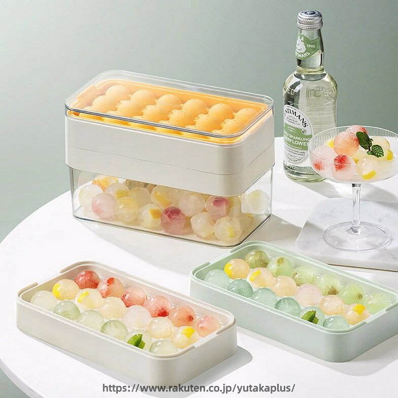製氷皿 シリコン 製氷機 蓋付き シリコン 氷作る容器 自家製氷 アイス 夏 ワンタッチ脱氷は型抜きしやすい氷格子 押え金型冷蔵庫四角氷格貯氷箱 キッチンツール 製氷箱 氷塊金型diy氷格蓋付き氷箱