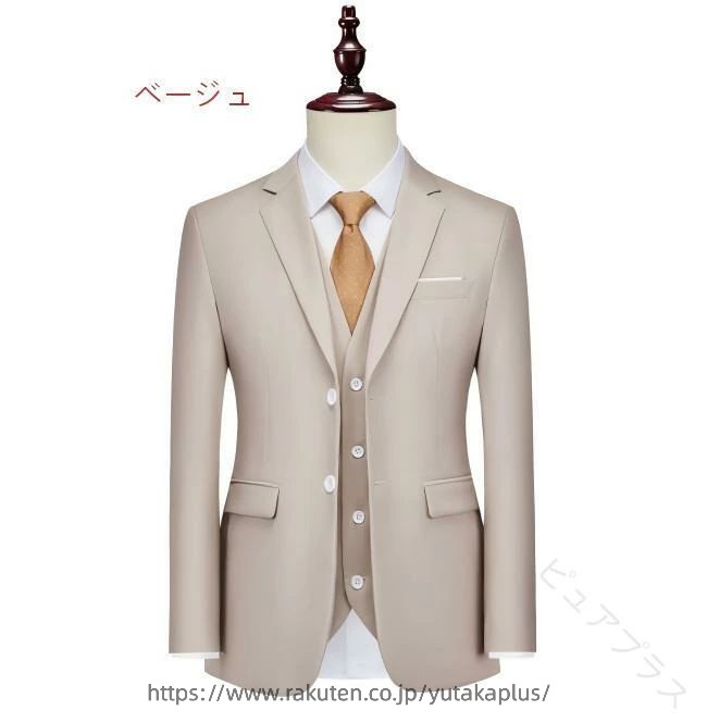 YUTAKAプラスのフォーマルスーツ 無地スーツ ジャケット メンズ カラフル ジャケット ブレザー スーツコート 男性 テーラードジャケット 二つボタン 発表会 アウター 通勤スーツ 礼服 イベント 二次会｜アングル3
