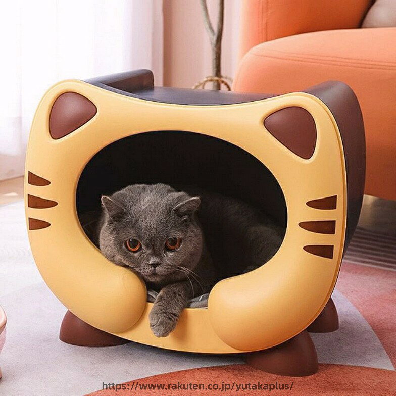 Rakuten - ペットハウス 屋外 猫 ハウス キャットハウス 猫小屋 犬小屋 外猫ハウス 防水 冬 夏 北欧 屋内 耐重 通気性 防寒 雨よけ プラスチック 小型犬 猫 防風 防雨