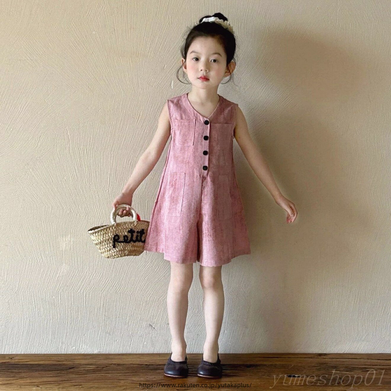Rakuten - 女の子のジャンプスーツ2025子供のための夏の新しいスタイル2~7歳の子供向け韓国ジャンプスーツファッショナブル