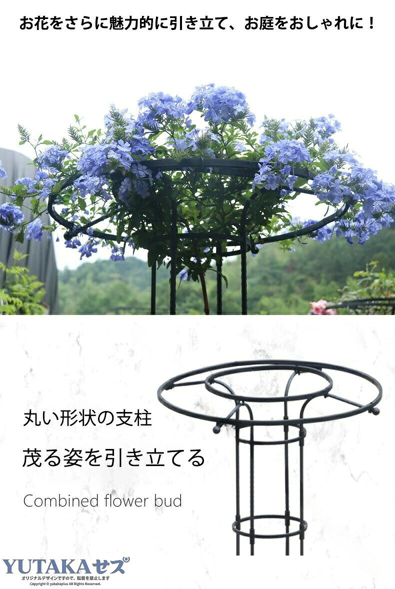 ガーデニング用支柱 オベリスク 支柱 トレリス 金属製 簡易組立式 操作簡単 つる性...