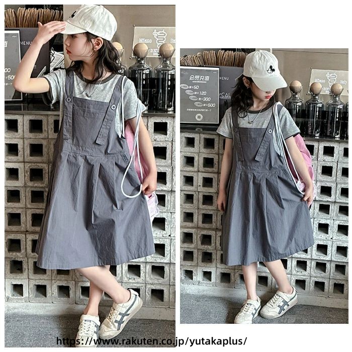 韓国子供服 女の子 セットアップ レジャー 夏服 普段着 通学着 キッズ 半袖 Tシャ...