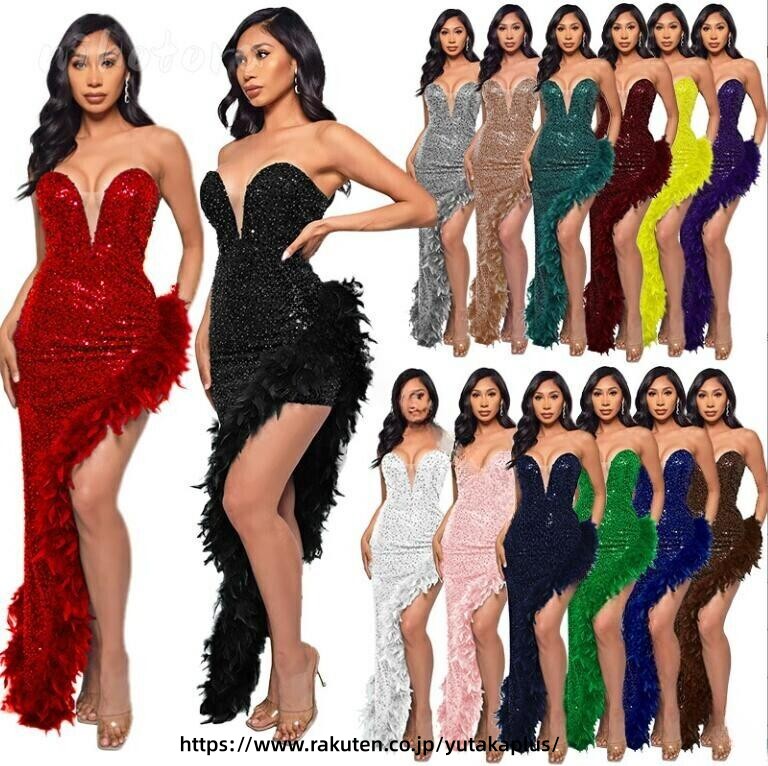 Rakuten - レディース ドレス 12color カラー バリエーション キラキラ スパンコール 輝く セクシー シルエット タイト ワンピース フォーマルウェア 大人 サイズ対応 結婚式 二次会 演奏会 ウエディングドレス 披露宴 パーティードレス ロング ドレス