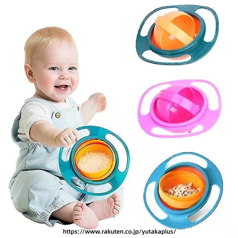 【どんなに回してもひっくり返らない！】お子様が食べ物をこぼしてしまうことにうんざりしていませんか? このジャイロボウルはそんな悩みを完璧に解決します！ このボウルはこぼれ防止設計で設計されており、ジャイロスコープの動きを備えた内側のボウルは360度回転し、乾いた食べ物やスープが入った食べ物を完璧に固定し、食べ物のこぼれを防ぎます。 さらに、持ち運びに便利な 3 つのハンドルと、使用しないときに食品をカバーできる蓋を追加しました。【安 全な素材】ボウルは食品グレードのPP素材で作られており、味や香りの変化を促進しません。高品質で耐久性に優れたデザインなので、割れたり、変色したり、反ったり、溶けたり、剥がれたりすることがなく、安全で長持ちします。【お手入れ簡単】当社のこぼれ防止ジャイロボウルは、革新的なデザインで食事をより簡単かつ清潔にします。 食器洗い機に対応しており、温水で簡単に洗うことができるので、キッチンを清潔に保ちながら時間とエネルギーを節約できます。【子供に優しいデザイン】楽しい土星の惑星デザインが特徴のこの 360 度回転ボウルで、お子様の食事の時間を変えましょう。 食べこぼしを防ぎ、好き嫌いを減らすことで、食事時の混乱を解消する方法を学びましょう。 お子様はこのユニークなボウルで食べるのが大好きになるでしょう。【ご注意】受け取ったときにボウルがバラバラになっている場合がありますが、ご心配なく。当社のジャイロボウルは取り外し可能で、数秒で再び組み立てることができます。ボウルが床に落ちてバラバラになってしまっても、数秒で組み立てることができます。 指定された配送時間は承っておりません。【YUTAKAプラス】
